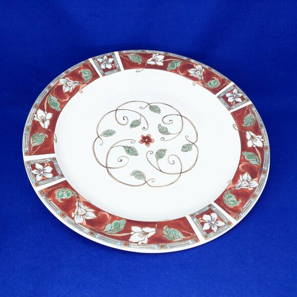 Serving Platter Chop Plate Pfaltzgraff Pattern "Mission Flower" 15" - Picture 6 of 8